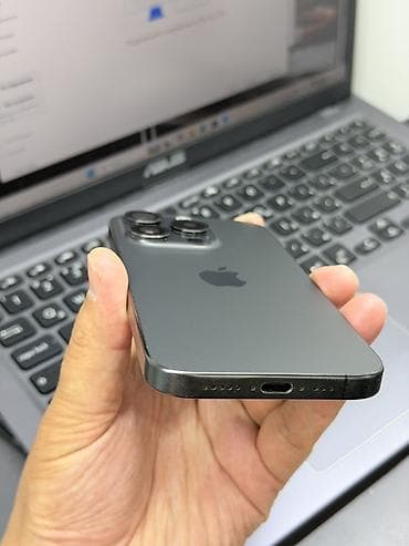 iphone 13 pro max osh: IPhone 15 Pro, Б/у, 128 ГБ, Black Titanium, Защитное стекло, Чехол, 87 % — 4