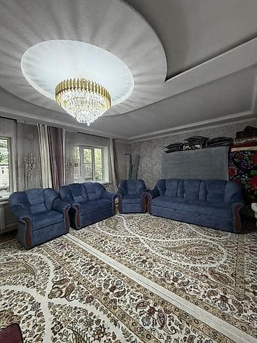 Дивандар: Комплект мягкой мебели для гостиной в стиле модерн, цвет темно‑синий с — 2