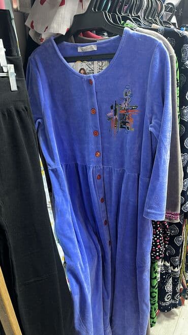 домашние халаты больших размеров: Халат, Велюр, 5XL, XS, M — 4