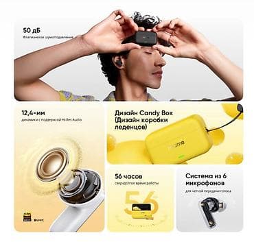 купить realme buds air 7 pro: Беспроводные наушники Realme Buds T500 Pro Купить в Бишкеке Realme — 2