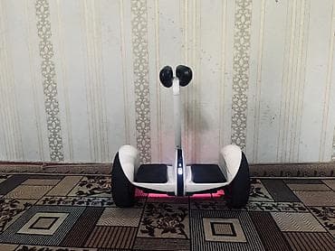 елек троный самакат: Гироскутер с ручкой-коленоупором (мини-сигвей) - Цвет: белый с — 3