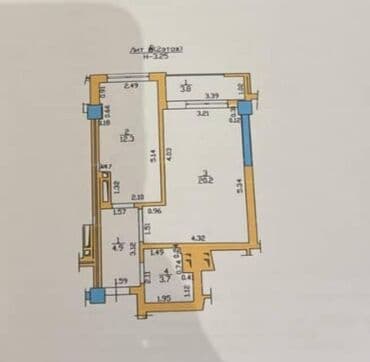 квартира керек район кызыл аскер: 1 бөлмө, 45 м², Элитка, 2 кабат, Евроремонт — 3