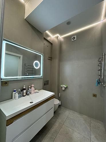 кок жар мкр: 1 комната, 45 м², Элитка, Дизайнерский ремонт — 9