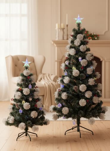 измельчитель веток купить: Искусственная новогодняя ель с декором и подсветкой - Высокая пышная — 1