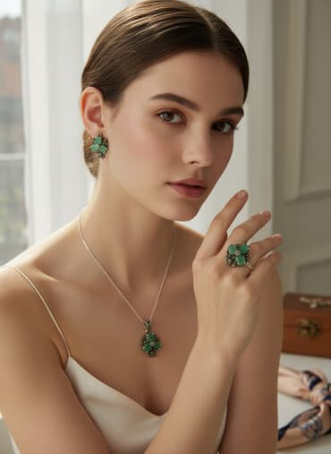 продажа свадебных платьев бу: Набор украшений, Проба 925, Женские, Б/у — 1