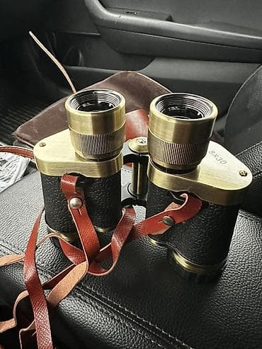 кожаный мяч: Бинокль 8x30 в классическом латунном исполнении - Оптика: увеличение — 2