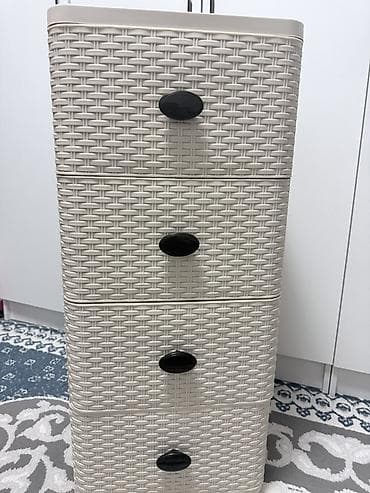 Комод для ванны, Б/у, Без раковины, Пластик, цвет - Бежевый, Самовывоз