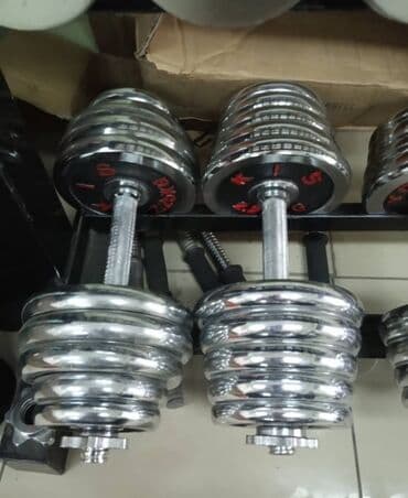 гантели для начинающих дома: Family Sport Гантели хромированные Цена за 1кг по 280 сомов В — 1