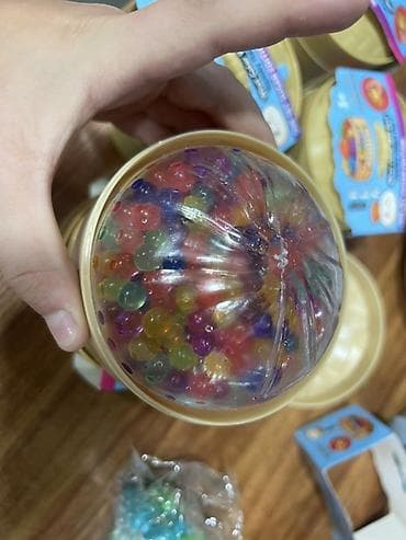 quick push pop it: Антистресс-игрушка «сквиши» с орбизами - Прозрачный мягкий шар с — 2