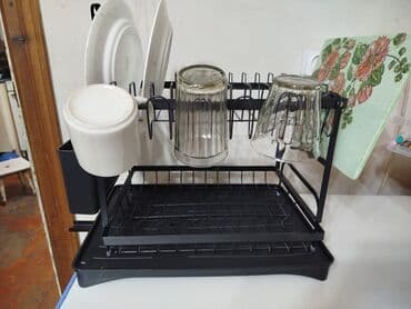 мебель бишкек столы и стулья фото цены: Металлическая сушилка для посуды чёрного цвета с поддоном для сбора — 2