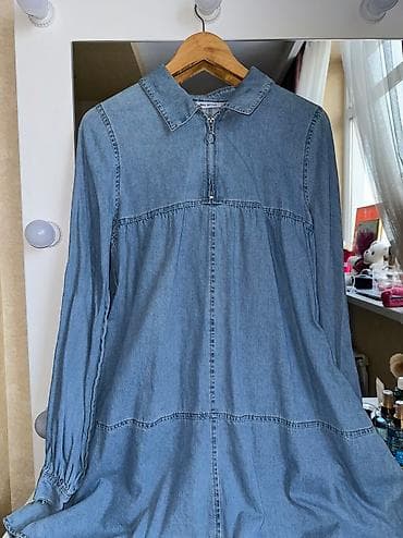 джинсовое платье в пол: Платье ношено 1 раз — 2