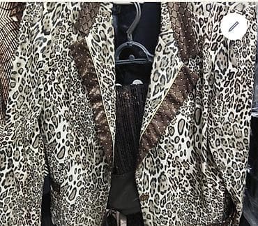 Женский пиджак с леопардовым принтом,юбка. - Яркий анималистичный