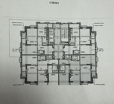 discovery studio: 2 комнаты, 83 м², Асанбай мкр Элитка, 14 этаж, ПСО (под самоотделку) — 4