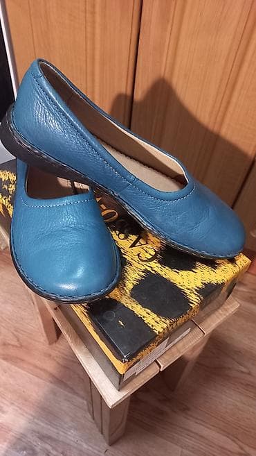 leopard 5: Балетки/туфли женские, голубые - Материал верха: натуральная кожа — 4