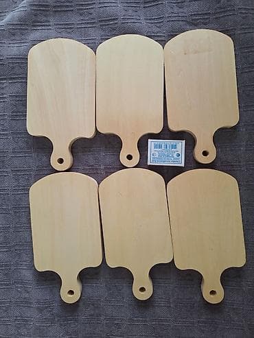 Аксессуары для кухни: Набор деревянных кухонных досок мини-формата. - Материал: натуральное — 1