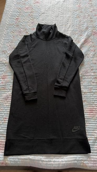 tech flees: Женский спортивный комплект Nike (черный) - Толстовка-платье с — 1