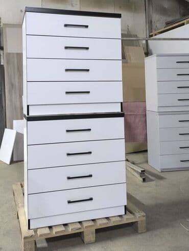 Комод для одежды, Без зеркала, МДФ, цвет - Белый