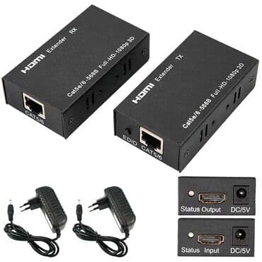 пассивное сетевое оборудование ethernet sfp (sc): Удлинитель 60м HDMI Extender RJ45 Ethernet Converter by cat 5e/6 art — 1