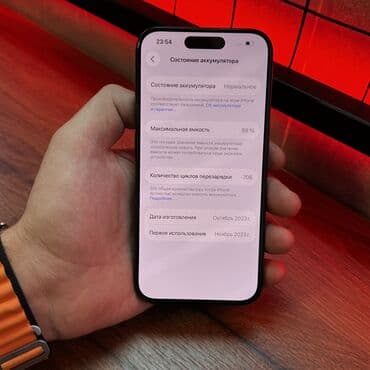 купить камеры видеонаблюдения в бишкеке: IPhone 15 Pro, Б/у, 256 ГБ, Black Titanium, 88 % — 10