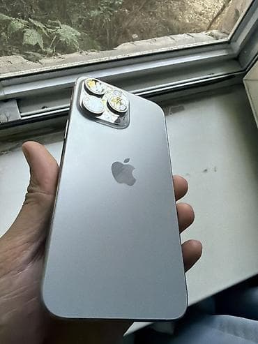 телефон бишкек бу: IPhone 15 Pro Max, Колдонулган, 512 ГБ, Күмүш, Куту, 83 % — 2