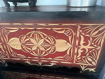 маркерная доска для дома: Сундук, Для белья, Дерево, цвет - Красный — 1