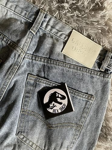 Жынсылар: Джинсы Gallery Dept. - Модель: светло-голубой деним с выбеливанием - — 5
