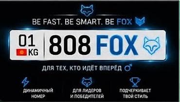 eagle eyes: Именной номер «808 FOX» (KG 01) - Яркая буквенно-цифровая комбинация — 1