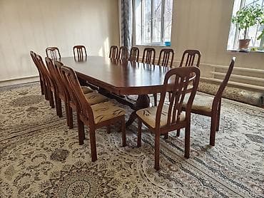 продаю круглый стол: Стол и стул для зала, Самовывоз, цвет - Коричневый — 4