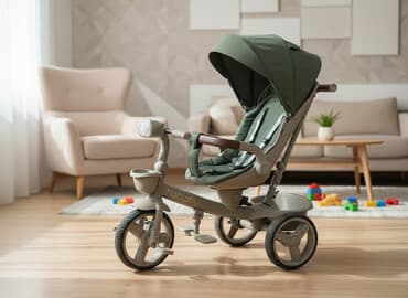 камеры для велосипеда: Детский трёхколёсный велосипед-коляска Haolaifu - Формат 2-в-1 — 1