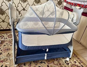 кроватку: Детская люлька-качалка Coolbaby, модель CBFM111. Состояние идеал как — 1