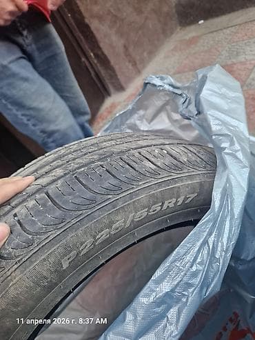 honda stream 2007: Шины 225 / 55 / R 17, Лето, Б/у, Комплект, Легковые, Kumho — 2