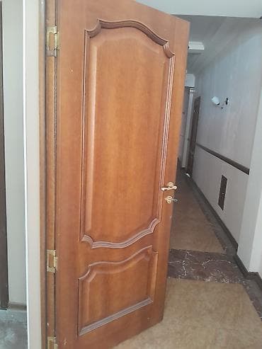 Үй жана бакча: Үйлөр жана батирлер үчүн эшик, Жыгач, Эки эшиктуу, Айнек менен, түсү - Күрөң — 7