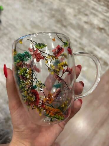 купить эмалированную посуду от производителя: КРАСИВАЯ КРУЖКА С ЦВЕТАМИ В НУТРИ 🪻🌷 без крышки - 400с с крышкой - — 2