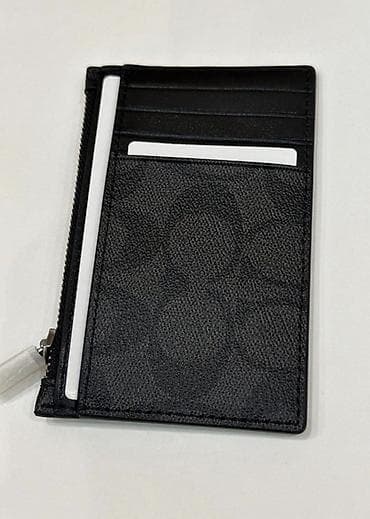 Картхолдер COACH Zip Card Case, цвет Charcoal/Black. Оригинал 💯 -