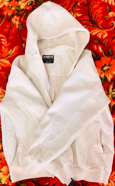 чемоданы бишкек дордой цены: #Толстовка XXL из хлопкового футера с капюшоном на молнии Лунди — 9