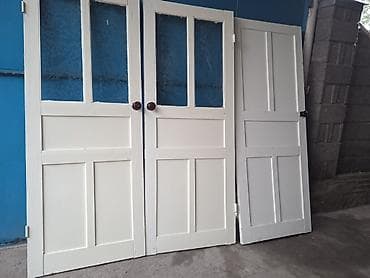 berber mirror second hand: Межкомнатная дверь, Б/у, Со стеклом, Деревянная, С зеркалом, цвет - Белый — 4