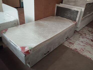 Односпальная кровать, Новый, С матрасом, длина - 200 см