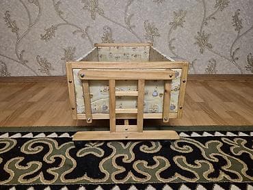 chicco echo: Люлька, Б/у, Колыбель, Дерево, цвет - Желтый, Самовывоз — 3