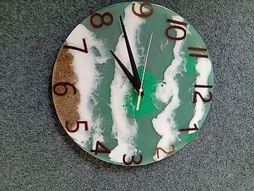 кольцо часы: Настенные часы ручной работы -из эпоксидной смолы - Круглый корпус — 5