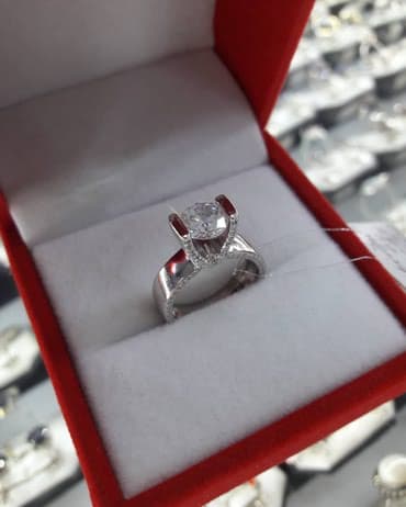 свадебные платья для покрытых: Кольцо СЕРЕБРО 925пробы покрыто драгоценным родием дизайн Италия — 3