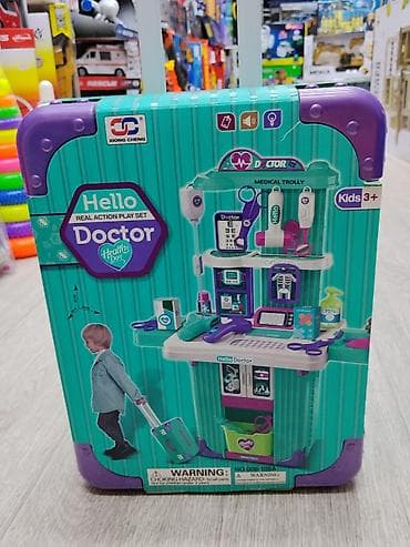 kids: Детский игровой набор «Hello Doctor» 2 в 1 — чемодан‑тележка с — 3