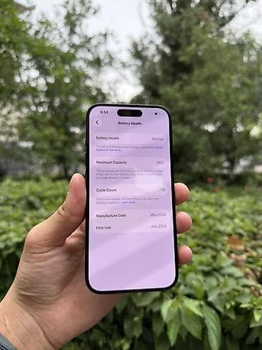 Техника и электроника: IPhone 15 Pro, Б/у, 256 ГБ, Black Titanium, 86 % — 2