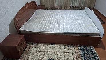 дувух ярсный крават: Двуспальная кровать, Б/у, Каркас без матраса, длина - 200 см — 2