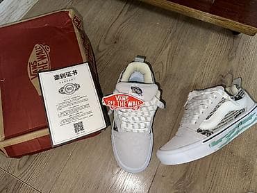 Кроссовки Vans Old Skool (специальная версия)белого цвета с зелеными — 3
