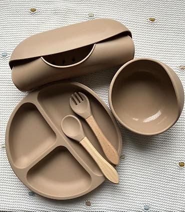 Детский набор для кормления из пищевого силикона Что внутри (в — 2