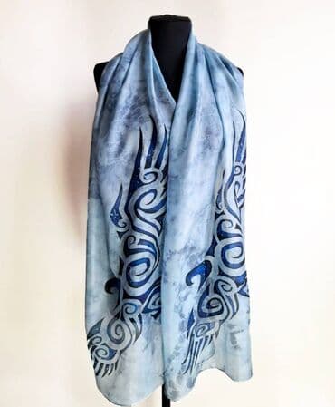 купить золотые серьги с жемчугом: Шарф, Новый, Женские — 5