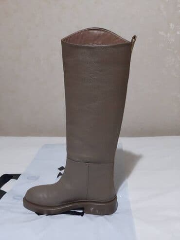 сапоги зимние женские натуральная кожа натуральный мех распродажа: Сапоги, 38, Новый, цвет - Бежевый, Самовывоз — 4