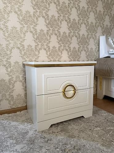 бу шкафтар: Уктоочу бөлмө гарнитуру, Колдонулган, Эки кишилик керебет, Шкаф, Комод — 4