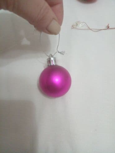 декоративный форма: Новогодние ёлочные игрушки (набор стеклянных шаров) - Материал — 6