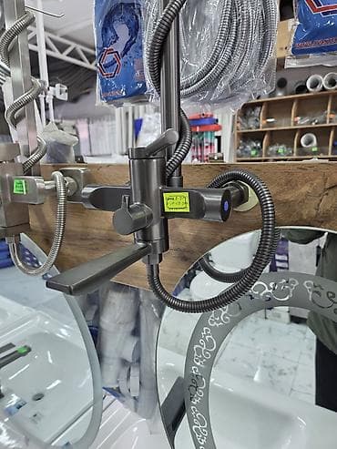 нержавейка для бани: Смеситель для ванны/душа с верхним душем и изливом. Основные — 1